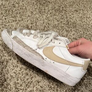 Tan/white Nike Blazers W9.5